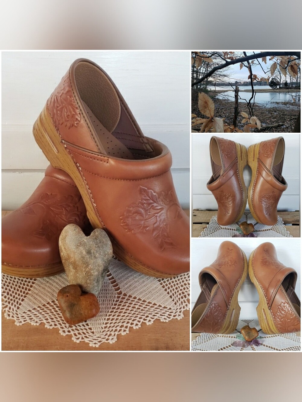 Neutral Dansko Pro Clogs Booties boho cottage chore minimalist coastal comfort - Picture 9 of 16